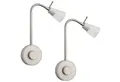SEBSON LED Steckdosenleuchte 2x LED Steckdosenlampe dimmbar und flexibel - 2W 160lm warmweiß, LED fest integriert, warmweiß