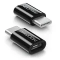 deleyCON 2x USB-C Adapter Handy Smartphone Tablet Micro USB auf USB C Stecker
