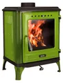 365® Kaminofen Ferrox 55 grün emailliert 7 kW Gusseisen 