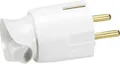 LEGRAND Schutzkontakt-Stecker Knickschutz drehbar weiß  Schutzkontaktstecker
