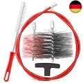 Kaminofen und Pelletofen Reinigungsset, mit flexibler Schubstange, 80 und 150