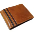 ROYALZ Leder Portemonnaie für Herren Geldbörse Vintage Geldbeutel Portmonee Etui 8 Kartenfächer Vintage - Braun
