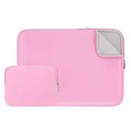 RAINYEAR 15 Zoll Laptoptasche Kompatibel mit 15,4 Zoll MacBook Pro Touch Bar für Modell A1938 A1707 A1990, Flauschiges Futter Schutzhülle mit Zubehörtasche (Rosa, Aktualisierte Version)