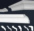 MARBET DESIGN Stuckleisten XPS Styropor weiß - Deckenleisten Deckenabschlussleisten E-Leisten - (30 Meter / 15 Leisten E-38)