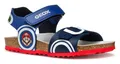 Geox J GHITA BOY Sandale, Klettschuh, Sommerschuh mit Super Mario Motiv und Logo