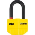 Oxford Boss 14mm, Bremsscheibenschloss m. Alarm - Schwarz/Gelb - 14 mm