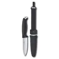 Victorinox Taschenmesser Venture, 5 Funktionen, Swiss Made, Feststehendes Outdoor Messer Inkl. 10,5 cm Klinge und Sechskantloch, Full Tang, Schwarz