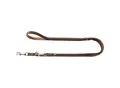 Hunter Verstellbare Führleine Porto dunkelbraun / beige M-L