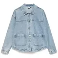 Vero Moda Jeansjacke Robustes Denim Hemd Design mit Knopfleiste VMJAMIE LS DENIM SHACKET MIX GA NOOS blau