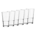 Leonardo Event Trink-Gläser, 6er Set, spülmaschinenfeste Longdrink-Gläser, Trink-Becher aus Glas im klassischen Stil, Getränke-Set, 315 ml, 010899