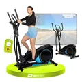 Hop-Sport HS-060C Ellipsentrainer Ergometer - Crosstrainer für Zuhause mit App-Steuerung, HRC-Funktion, 16 Widerstandsstufen - Elliptical Trainer max. Benutzergewicht 150 kg blau