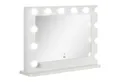 HOMCOM Spiegel Kosmetikspiegel mit 12 Dimmbare LED Lampen (Schminkspiegel, 1-St., Hollywood Spiegel), 80 x 60 cm