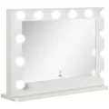 Hollywood Spiegel 80 x 60 cm Schminkspiegel mit LED-Beleuchtung, Touchschalter