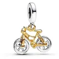 Pandora Charm-Einhänger Charm-Anhänger Bewegliches Fahrrad Silber Vergoldet 763354C01