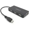 4 Port Micro USB 2.0 OTG Hub schwarz - Schwarz