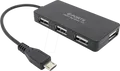 SERT 125150 - USB 2.0 4-port Micro USB OTG Hub schwarz