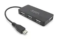 4 Port Micro USB 2.0 OTG Hub schwarz Raspberry Pi Zero Android Verteiler