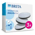BRITA Wasserfilter MicroDisc 3er-Pack – Ersatz-Filter für alle Karaffen & Wasserflaschen mit Filter, reduziert PFAS, Chlor, Mikropartikel, andere geschmacksstörende Stoffe im Trinkwasser