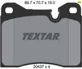 TEXTAR 2043703 Bremsbelagsatz für Scheibenbremse Bremsbelagsatz
