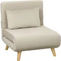 HOMCOM Schlafsessel (Breite 72 cm, Beige)