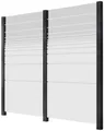 STAKET PRO Zaun, (Set), Sicht- und Windschutz: Glaszaun mit zwei Gläsern zum Einbetonieren