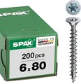 SPAX 1191010600805 R 88091 Senkkopf/T-STAR Holzschraube 6 mm 80 mm T-STAR plus Stahl WIROX 200 St. (1191010600805)