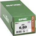 200er Multipack SPAX 1191010600805 Holzschraube 6 mm 80 mm T-STAR plus Stahl