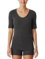 Schiesser Damen T-Shirt Kurzarm Unterhemd - Premium Warming