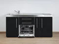 Stengel Miniküche MPGS 180 A Schwarz mit Kühlschrank und  Geschirrspüler