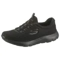 Skechers Summits Slip-On Sneaker Slipper, Freizeitschuh, Komfortschuh mit Gummizug schwarz 39 EU