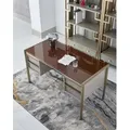 Luxus Schreibtisch Tisch Schreibtische Büro Chef Tische Einrichtug Möbel Holz - Braun