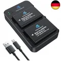 Homesuit EN-EL14 EN-EL14a Akku und USB Dual Ladegerätsatz für Nikon D5600, D