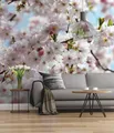 Komar Vlies Fototapete SPRING | 300x250 cm | Tapete, Wand Dekoration, Kirschblüten, Blumen, Hanami, Frühling, Schlafzimmer, Wohnzimmer | 507-DV3