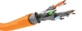 Goobay 91888 CAT 7A Netzwerkkabel, S/FTP (PiMF), Orange, 100 m - CU, AWG 23/1 (s