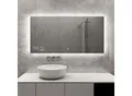 Heidenfeld Infrarot-Spiegelheizung HF-HS200, Wetteranzeige, LED-Licht, 200-500 Watt, Anti-Beschlag (350 Watt)