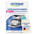 HEITMANN Spülmaschinenreiniger Express Hygiene-Reiniger 30 g | Dreifach-aktiv gegen Fett, Kalk & Gerüche | Maschinenreiniger für Spülmaschine | Für Sprüharme, Filter & Innenraum