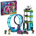 LEGO City Stuntz Ultimate Stunt Riders Challenge 60361 3in1 Stunts für 1 oder 2 Spieler Action mit 2 Schwungradbetriebenen Spielzeugmotorräder für Kinder Set 2023