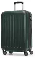 HAUPTSTADTKOFFER - Alex - Hartschalen-Koffer mit Erweiterung  Reisekoffer Hardcase Check-In Luggage 15-20 kg, expandable Trolley glossy 65 cm, 74 L,Waldgrün