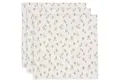 Jollein Musselin Tuch Baby – Tiny Park – 3er Pack – 70x70cm – 100% Baumwolle – Spucktücher Baby – OEKO-TEX Zertifiziert
