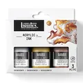 Liquitex 3699237 flüssige Professional Acrylfarben - Ink Set, hochpigmentierte Airbrushfarbe, 3 Farben a 30ml - irisierend Farben
