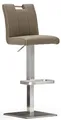 Bistrostuhl MCA FURNITURE "BARBECOOL Barhocker Bistrostuhl Tresenhocker", braun (cappuccino, edelstahl gebürstet, cappuccino), B:40cm H:89cm T:51cm