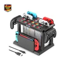 Kytok Switch Aufbewahrung mit 28 Spielkarten 2 Pro-Controllern TV-Dock