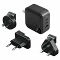 66 W ENERGEA GaN Power Delivery 2xUSB-C/USB Schwarzes Wandladegerät