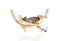 Rohrschneider Katzenliege Katzenhängematte Cat Relax, Schlafplatz Katzenbett Katzenkorb, beige