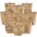 Adventskalender zum Befüllen 24 Weihnachtskalender Papiertüten