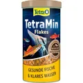 TetraMin Flakes Fischfutter 1 Liter Flocken- Hauptfutter für Zierfische 1000ml