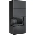 Kratki Kaminofen Simple 8 - 2-seitig links | Bausatz schwarz | 8 kW
