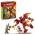 LEGO NINJAGO Kais Drachen-Mech Battle Set - Ninja Spielzeug für Jungen und Mädchen - Modellbau mit Actionfigur, 3 Minifiguren und Katanas - Geschenk für Kinder ab 6 Jahren - 71851