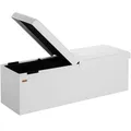 DeubaXXL DE Sitzbank Weiß 115x38x38cm mit Klappdeckel 106960