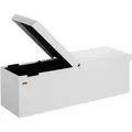 Casaria® Sitzbank Mit Stauraum Faltbar Gepolstert Deckel Schlafzimmer Wohnzimmer Flur Sitztruhe Truhenbank Polsterbank Xl - Weiß